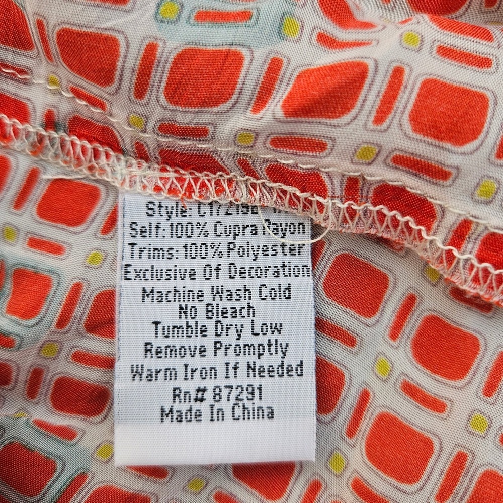 Johnny Was Fyson Mixed-Print Georgette Tunic Blouse Size 1X - Picture 12 of 12
